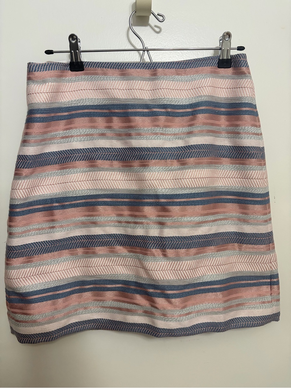 LOFT Striped Mini Skirt in Pink and Blue